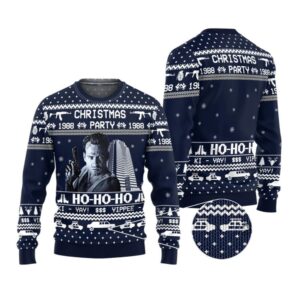Alternative view of 2025 Christmas Die Hard Party 1988 Ugly Christmas Sweater - Grishko.com