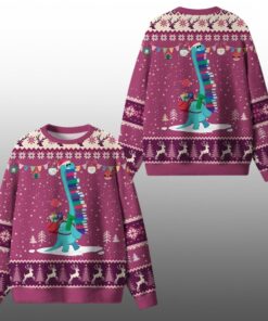 2025 Christmas Dinosaur Books Ugly Sweater  