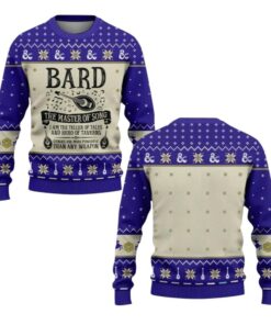 Alternative view of 2025 Christmas DND Bard The Master Of Song Ugly Sweater  