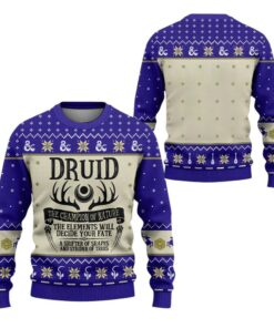 Alternative view of 2025 Christmas DnD Druid The Champion Of Nature Ugly Sweater  