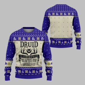 2025 Christmas DnD Druid The Champion Of Nature Ugly Sweater - Grishko.com