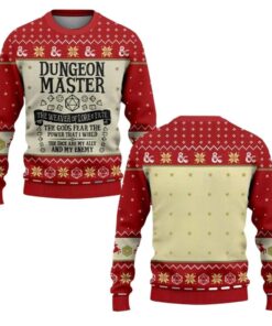 Alternative view of 2025 Christmas DND Dungeon Master The Weaver Of Lore & Fate Ugly Sweater  