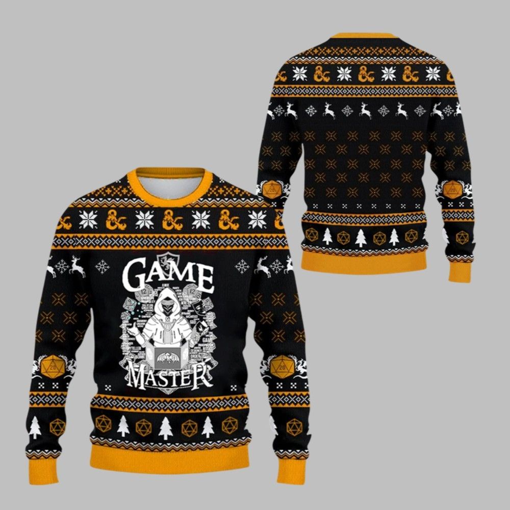 2025 Christmas DnD Game Master Ugly Christmas Sweater - Grishko.com