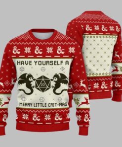 2025 Christmas DND Have Yourself A Merry Little CritMas Ugly Sweater  