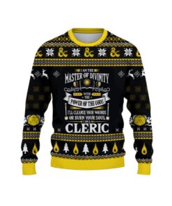 Alternative view of 2025 Christmas DnD I Am The Master Of Divinity Ugly Christmas Sweater  