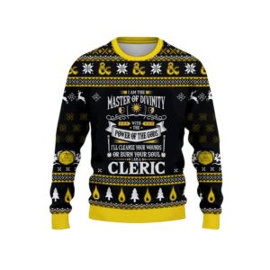 Alternative view of 2025 Christmas DnD I Am The Master Of Divinity Ugly Christmas Sweater - Grishko.com