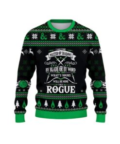 Alternative view of 2025 Christmas DnD I Am The Master Of Shadows Ugly Christmas Sweater  