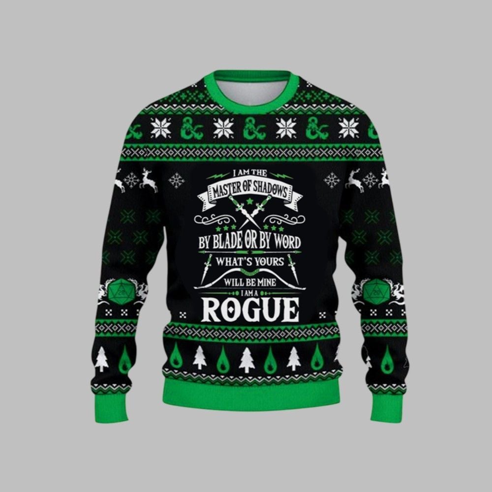 2025 Christmas DnD I Am The Master Of Shadows Ugly Christmas Sweater - Grishko.com