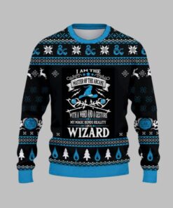 2025 Christmas DnD I Am The Master Of The Arcane Ugly Sweater  