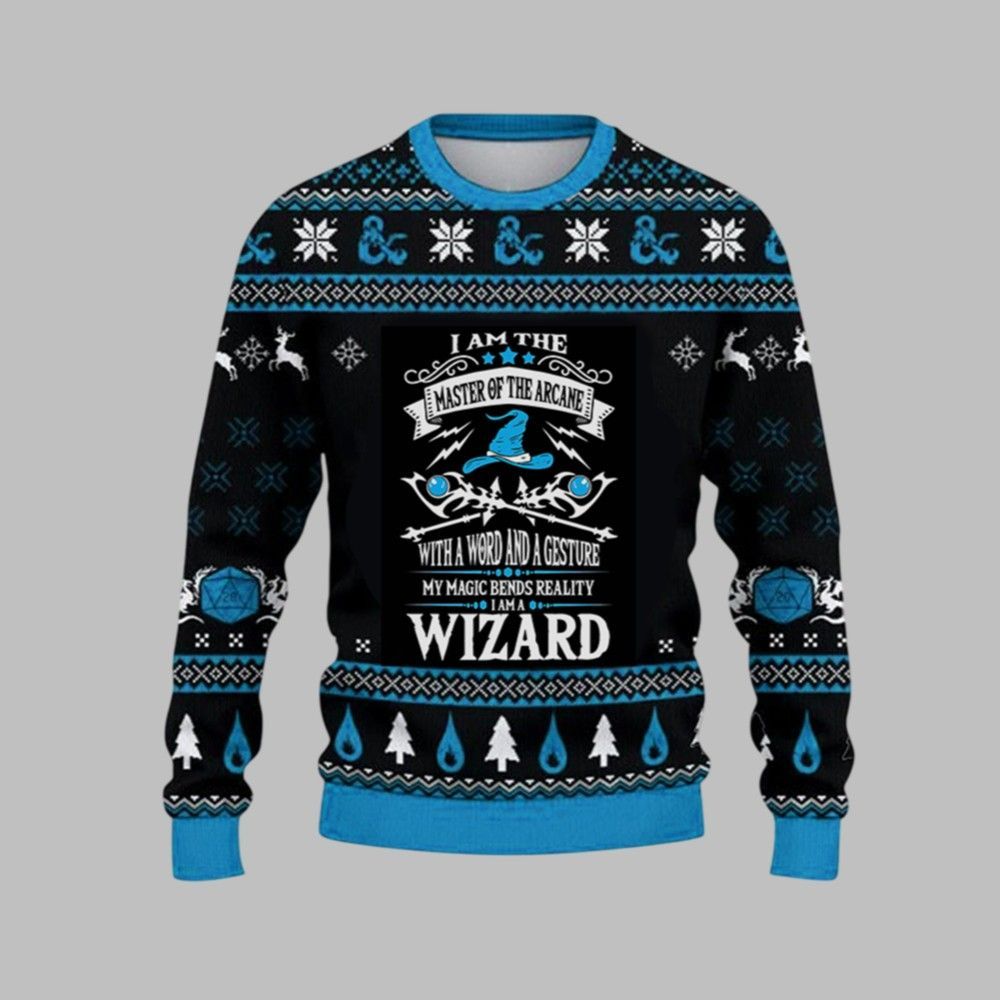 2025 Christmas DnD I Am The Master Of The Arcane Ugly Sweater - Grishko.com