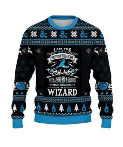 Alternative view of 2025 Christmas DnD I Am The Master Of The Arcane Ugly Sweater  