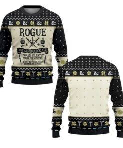 Alternative view of 2025 Christmas Dnd Rogue The Shrouded Blade Ugly Sweater  