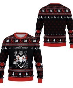 Alternative view of 2025 Christmas DND The Satanic Praxis Ugly Sweater  