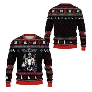 Alternative view of 2025 Christmas DND The Satanic Praxis Ugly Sweater - Grishko.com