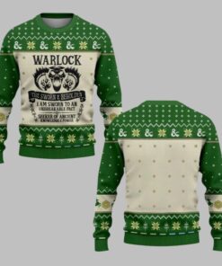 2025 Christmas DND Warlock The Sworn & Beholden Ugly Sweater  
