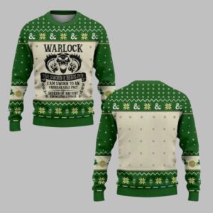 2025 Christmas DND Warlock The Sworn & Beholden Ugly Sweater - Grishko.com