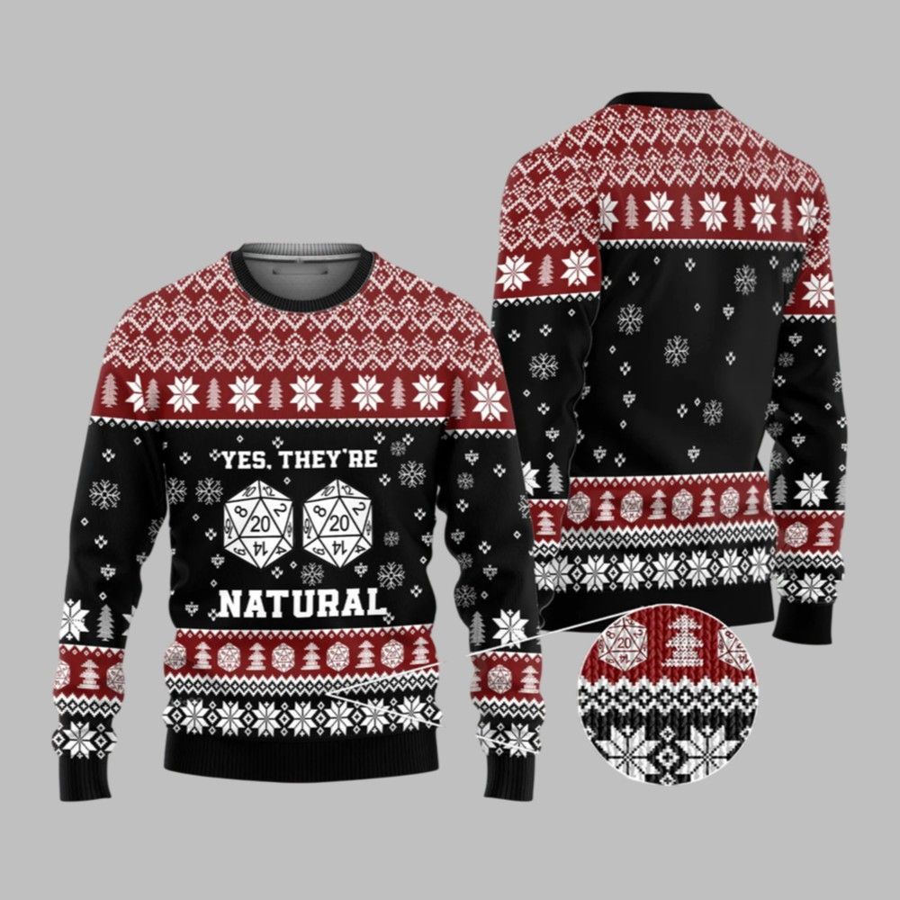 2025 Christmas DnD Yes Witches They're Natural Ugly Christmas Sweater - Grishko.com