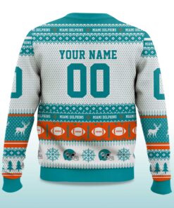 Alternative view of 2025 Christmas Dolphins Personalized Ugly Sweater