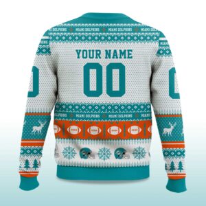 Alternative view of 2025 Christmas Dolphins Personalized Ugly Sweater