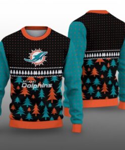 2025 Christmas Dolphins Ugly Sweater  