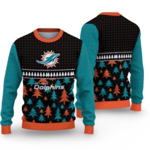 Alternative view of 2025 Christmas Dolphins Ugly Sweater - Grishko.com