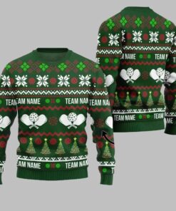 2025 Christmas Dominate The Dink Custom Team Name Pickleball Ugly Christmas Sweater  
