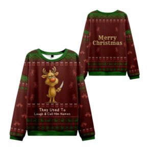 Alternative view of 2025 Christmas Don't Mess with Rudolph Ugly Sweater - Grishko.com
