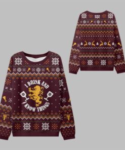 2025 Christmas Drink Know Things Ugly Sweater  