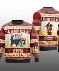 2025 Christmas Drinker Bells Captain Morgan Ugly Sweater  