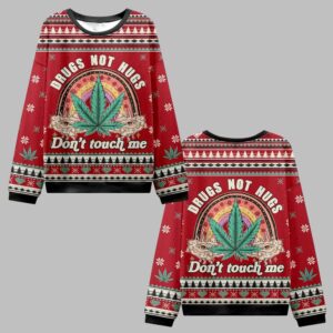 2025 Christmas Drugs Not Hugs Ugly Christmas Sweater - Grishko.com