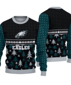 Alternative view of 2025 Christmas Eagles Ugly Sweater  