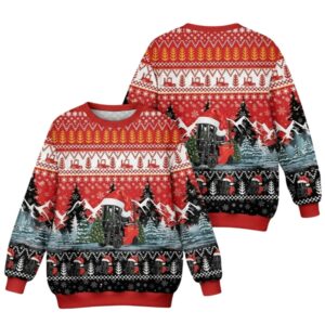 Alternative view of 2025 Christmas Electric Forklift Ugly Christmas Sweater - Grishko.com