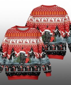 2025 Christmas Electric Forklift Ugly Christmas Sweater  