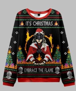 Alternative view of 2025 Christmas Embrace the Flame Ugly Christmas Sweater  