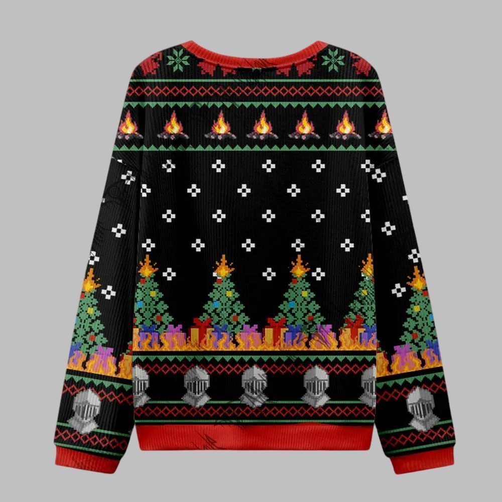 2025 Christmas Embrace the Flame Ugly Christmas Sweater - Image 3
