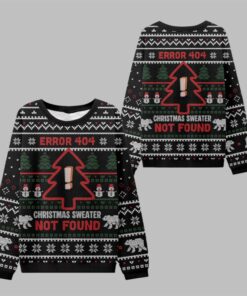 2025 Christmas Error 404 Not Found Ugly Sweater  