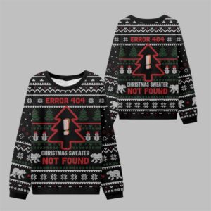 2025 Christmas Error 404 Not Found Ugly Sweater - Grishko.com