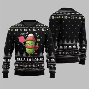 2025 Christmas Fa La Lob Pickleball Ugly Sweater - Grishko.com