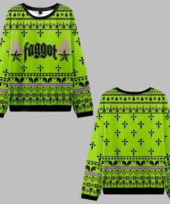 2025 Christmas Faggot Pride Ugly Christmas Sweater  