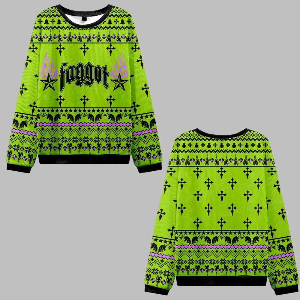 2025 Christmas Faggot Pride Ugly Christmas Sweater - Grishko.com