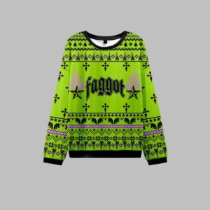Alternative view of 2025 Christmas Faggot Pride Ugly Christmas Sweater - Grishko.com