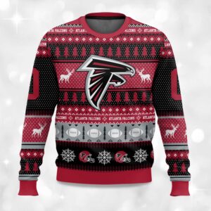 2025 Christmas Falcons Personalized Ugly Sweater