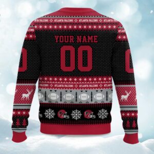 Alternative view of 2025 Christmas Falcons Personalized Ugly Sweater