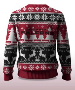 Alternative view of 2025 Christmas Falcons Reindeer Football Ugly Sweater