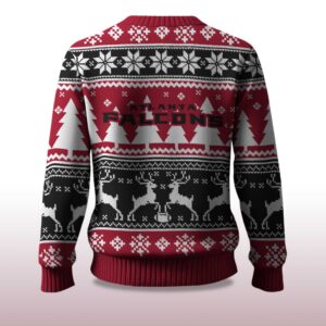 Alternative view of 2025 Christmas Falcons Reindeer Football Ugly Sweater