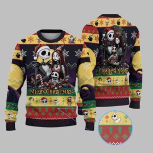 2025 Christmas Family Jack and Sally Ugly Sweater - Grishko.com