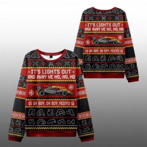2025 Christmas Festive Lights Out Racing Ugly Sweater - Grishko.com