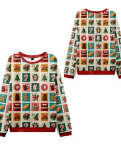 Alternative view of 2025 Christmas Festive Treats Patchwork Ugly Sweater  