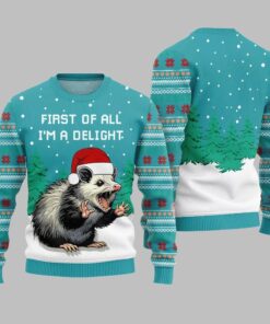 Alternative view of 2025 Christmas First Of All Im A Delight Ugly Christmas Sweater  