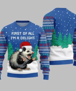 2025 Christmas First Of All Im A Delight Ugly Christmas Sweater  